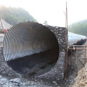公路涵洞用钢波纹管 金属波纹管涵 镀锌钢波纹涵管 通用钢制波纹排水管