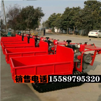 小型橡胶履带运输车 全地形履带爬山虎 履带拖拉机翻斗车