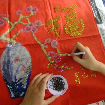 工艺礼品钻石画加工，工艺简单好操作