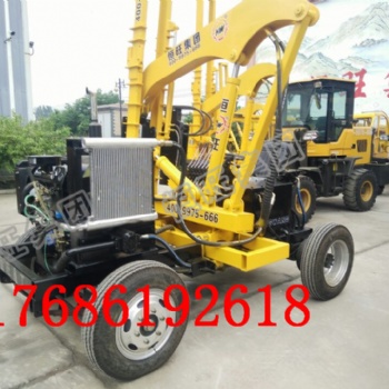 供应护栏打桩机 轮式公路护栏打桩机 波形护栏打桩机厂家