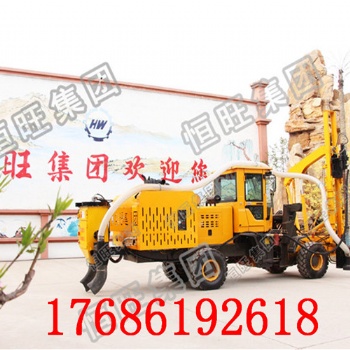 供应装载式护栏打桩机立柱护栏打桩机空压机一体机公路岩石钻孔机质保一年