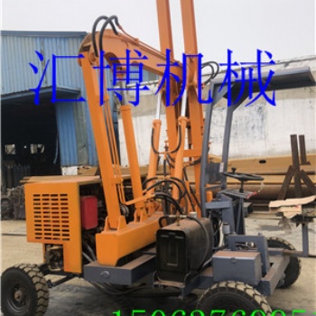 2019新款小型地基打桩机 护栏波形打桩机 HB-30打桩机参数报价