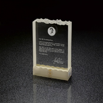 水晶奖杯定制 精雕大奖杯 校庆礼品 金属奖杯