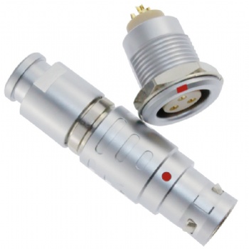 长方捷连接器 3芯塑料金属圆型推拉自锁插头插座 电子仪器仪表测试线束 电源信号线