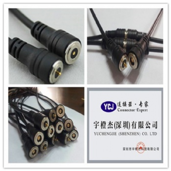 专业定制2pin圆形磁吸连接器 磁力充电头 吸附式 磁铁对吸接头