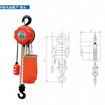 KSY电动葫芦倒链条起重盘式葫芦价格1吨2T3吨5T10T6M米上海沪工牌减速机减速 电磁刹车
