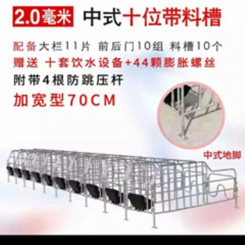 沧州猪用定位栏饲养母猪便于喂食母猪产床