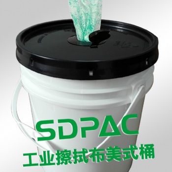 5L预浸润清洁工业湿巾包装桶，湿纸巾塑料桶，湿巾桶