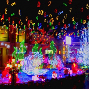 灯光节灯光秀大型户外LED梦幻音乐造型光雕设计制作亮化公园绿地华亦彩厂家定制
