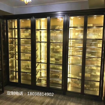 高端不锈钢恒温酒柜红酒柜会所恒温酒柜定制