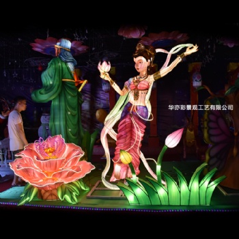 华亦彩工厂批发定制网红动物造型麋鹿马车光雕免费设计制作2019水城国际灯光节