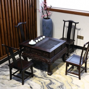 宁波景红木堂国标红木家具休闲茶台多功能