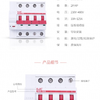 秦佳光伏断路器缺相断路器直流断路器塑壳断路器BD1-100S