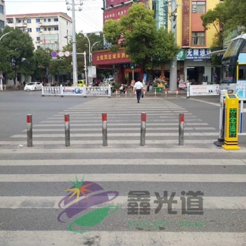 行人过街语音提示桩 智能交通斑马线 红外感应过街系统 递减倒计时