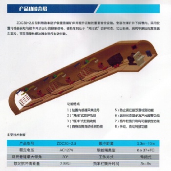 ZDC30-2.5型斜巷跑车防护装置一坡三挡_质量过硬