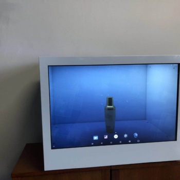 东莞惠华22寸透明液晶展示柜, 制造独特透明屏展柜, 透明显示屏 ,透明液晶屏 , 橱窗透明屏