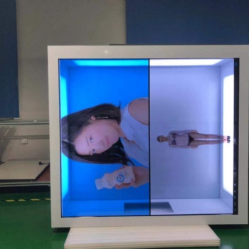 55寸1*2透明拼接展示柜、 透明液晶箱体 、LCD透明液晶屏 、东莞惠华电子透明液晶屏生产厂家