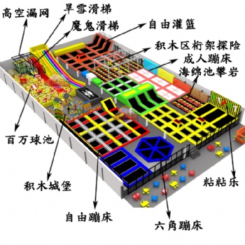 大型蹦床室内儿童跳跳床儿童蹦床馆蹦床公园设备厂家