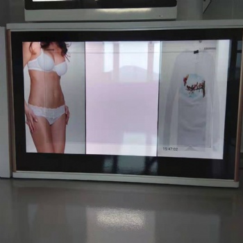 东莞惠华电子55寸高度透明屏展柜、LED透明液晶展柜、透明橱窗展示柜