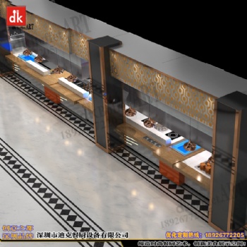 迪克高端设计自助餐厅平面 餐厅自助餐台效果 连锁酒店餐厅装修配套