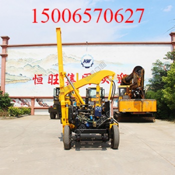 HW260小四轮打桩机 护栏打桩机 轮式打桩机