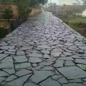 青石板冰裂纹板岩园林墙面路面饰面铺装异形碎拼乱石板