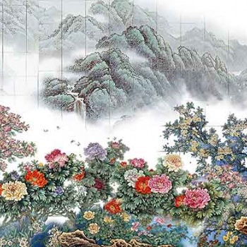 酒店大堂装饰陶瓷壁画手绘陶瓷壁画景德镇大型陶瓷壁画厂