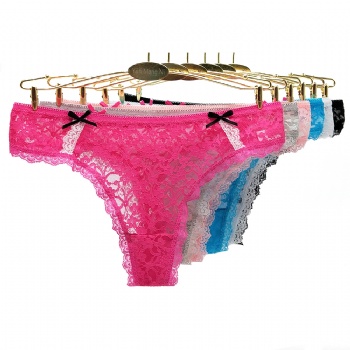 云梦妮南美外贸蕾丝女士丁字裤 跨境亚马逊速卖通ladies panties