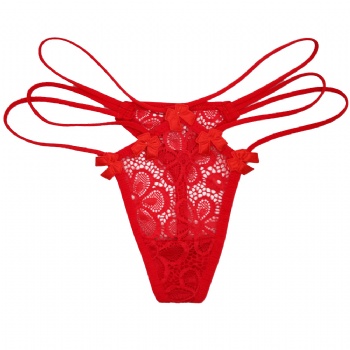 云梦妮现货蕾丝低腰性感女式内裤女士T/丁字裤外贸ladies panties