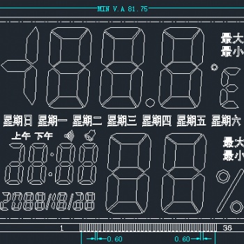 电子日期时间测温钟IC