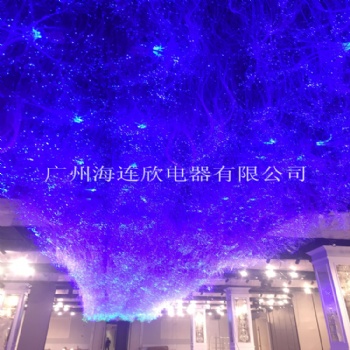 网红餐厅光纤灯星空顶光纤吊灯草丛灯