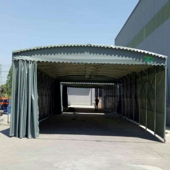 推拉雨蓬大排档遮阳棚仓库蓬大型仓库棚活动帐篷伸缩雨蓬停车棚
