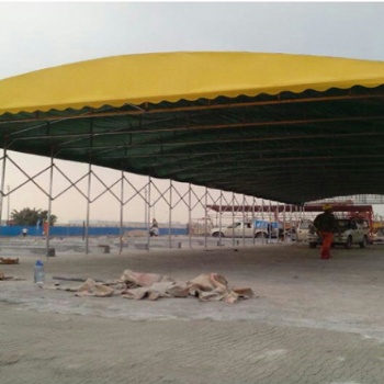 移动仓库伸缩雨蓬推拉雨蓬工地帐棚大型活动帐篷物流帐篷移动活动施工棚汽车简易帐篷
