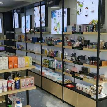 美容院展示柜指甲油美甲柜子落地化妆品中岛柜产品货架展示架展柜