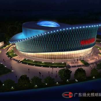 山东滨州明珠影剧院夜景照明