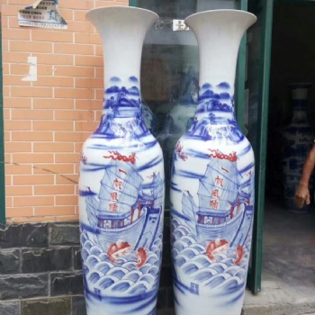 开业庆典吼得住。陕西景德镇陶瓷花瓶摆件居家1米花瓶摆设