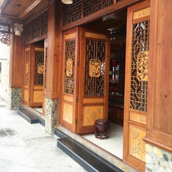 仿古门窗、镂空雕花隔断、电视背景墙雕花、吊顶雕花、月洞门、手工花格