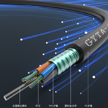 国标烽火96芯防鼠**gyta架空铠装束状国防光缆 48芯drop cable