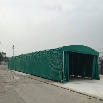厂家蕲春县简易伸缩雨棚大型仓库彩篷推拉雨蓬停车篷移动停车雨棚遮阳篷