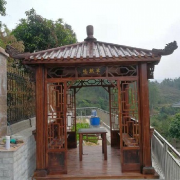 户外凉亭防腐木凉亭六角凉亭古建凉亭
