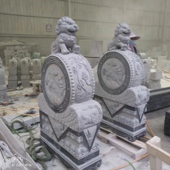 石鼓，石材抱鼓石，汉白玉石鼓，青石抱鼓石