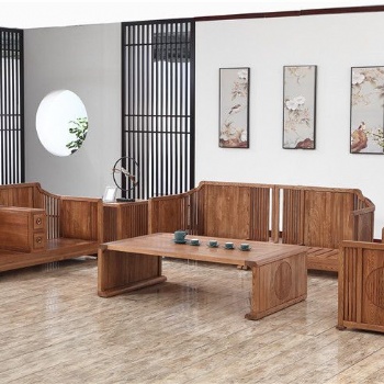 仿古中式家居实木沙发