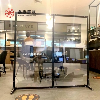 茶楼咖啡馆有机玻璃隔离展板透明防护屏风档板