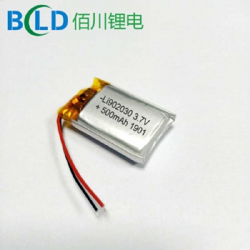 源头厂家生产迎宾灯LED灯镭射灯投影灯聚合物锂电池902030-500mAh