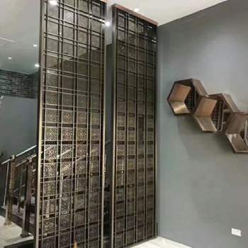 酒店青古铜不锈钢屏风