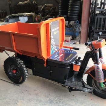 工程三轮车 工地电动三轮车拉砂浆液压自卸车建筑工地运输车