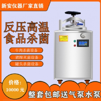小型蒸汽高温杀菌 午餐肉罐装食品粽子全自动真空杀菌