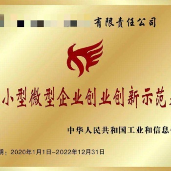 安徽省小型微型企业创业创新示范基地申报材料