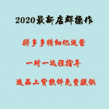 拼多多无货源运营培训，小象采集上货软件招商