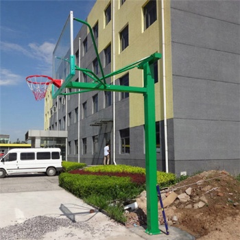 厂家批发,大方管篮球架,165圆管篮球架，直埋固定篮球架